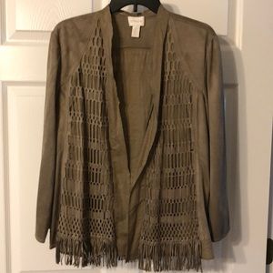 Chico’s fringed jacket